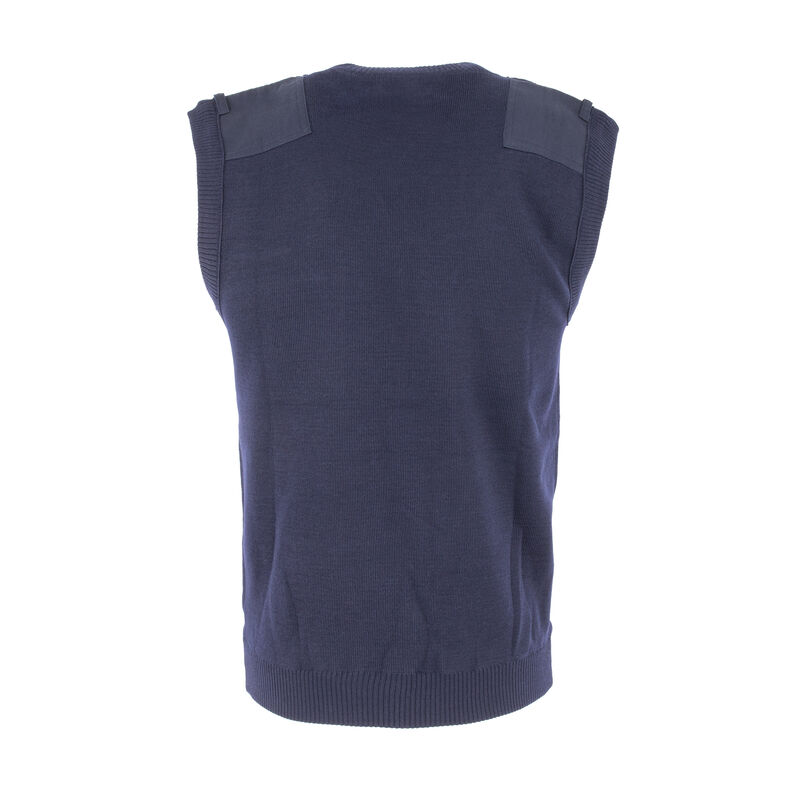 Dutch Navy Blue Wool V-Neck Sweater Vest | Unissued, , large image number 2